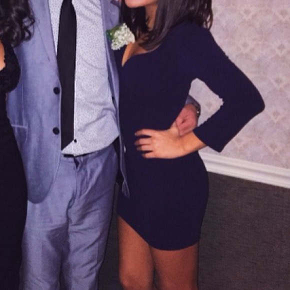 lulus navy blue bodycon dress - Picture 2 of 3